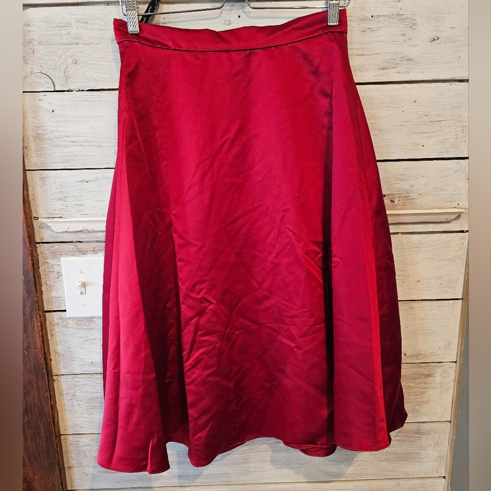 Alfred Angelo Red Silky Skirt Size 10
